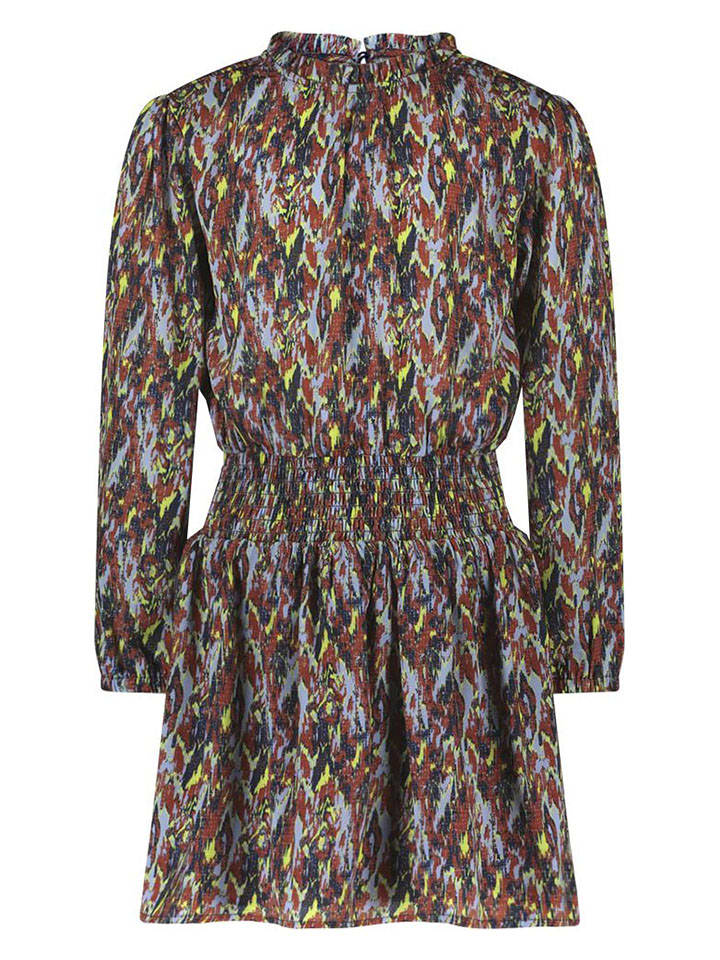 Kleid "Dee" in Braun/ Hellblau/ Schwarz