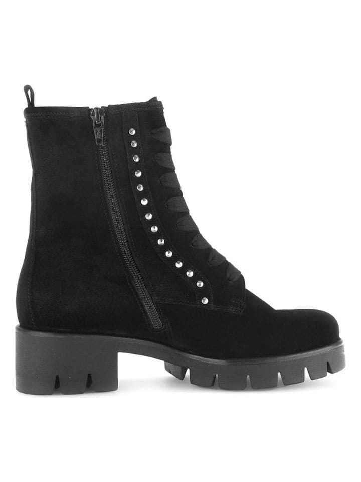 Leder-Boots in Schwarz