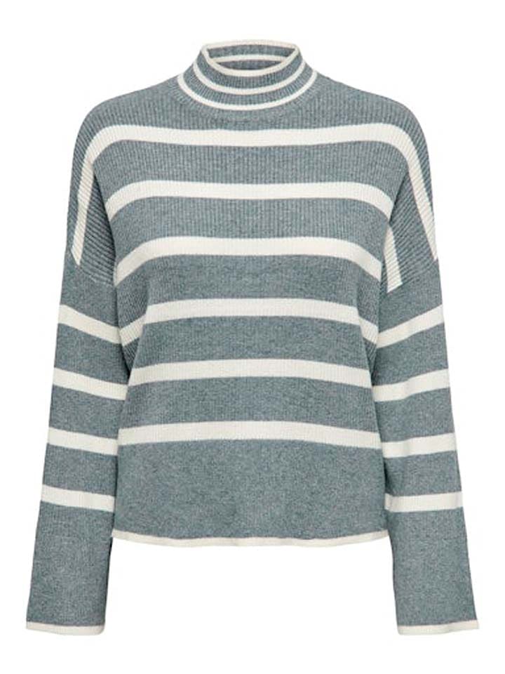 Sweter w kolorze szaro-białym