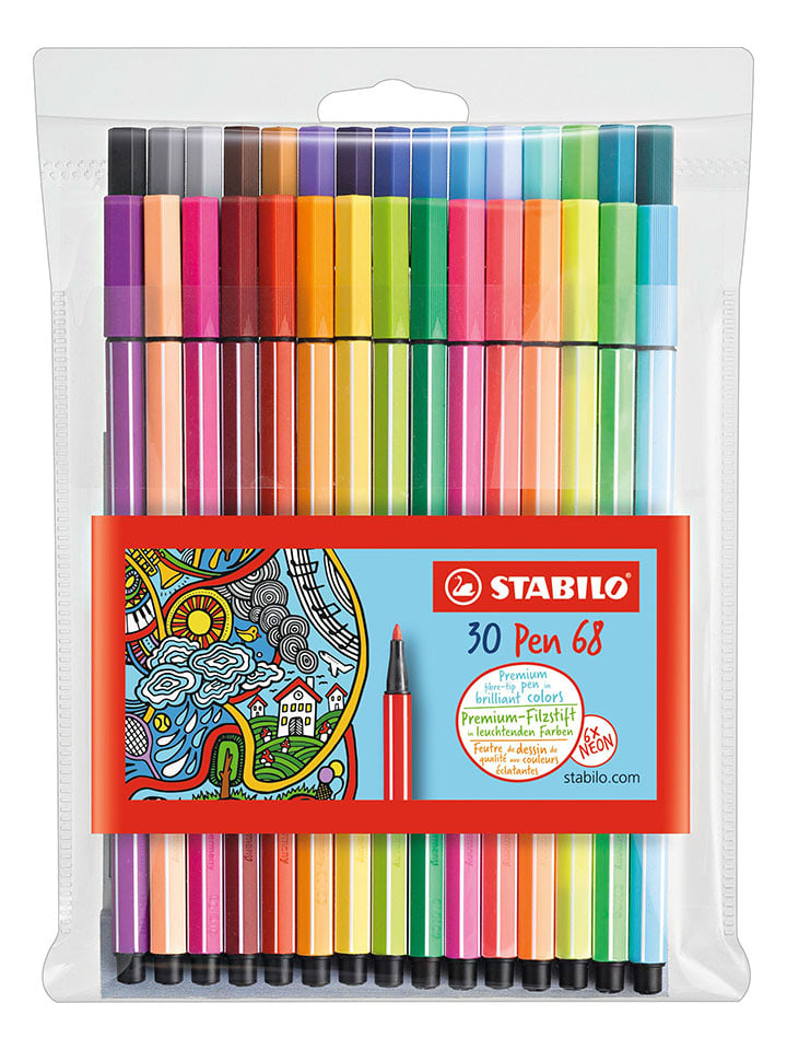 Premium-Filzstifte "- STABILO Pen 68" - 30 Stück