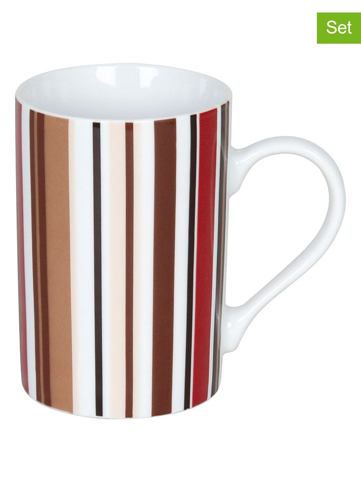 Kubki (2 szt.) "Coffee Code" ze wzorem do kawy - 240 ml