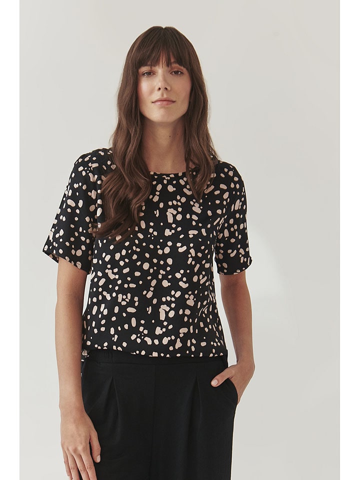 Shirt zwart/crème