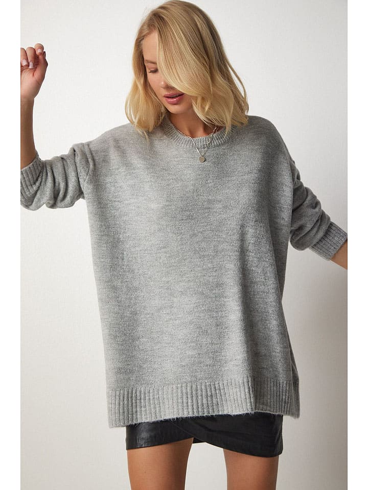 Sweter w kolorze szarym