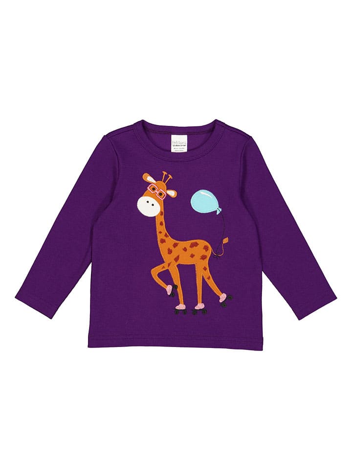 Koszulka "Hello giraffe" w kolorze fioletowym