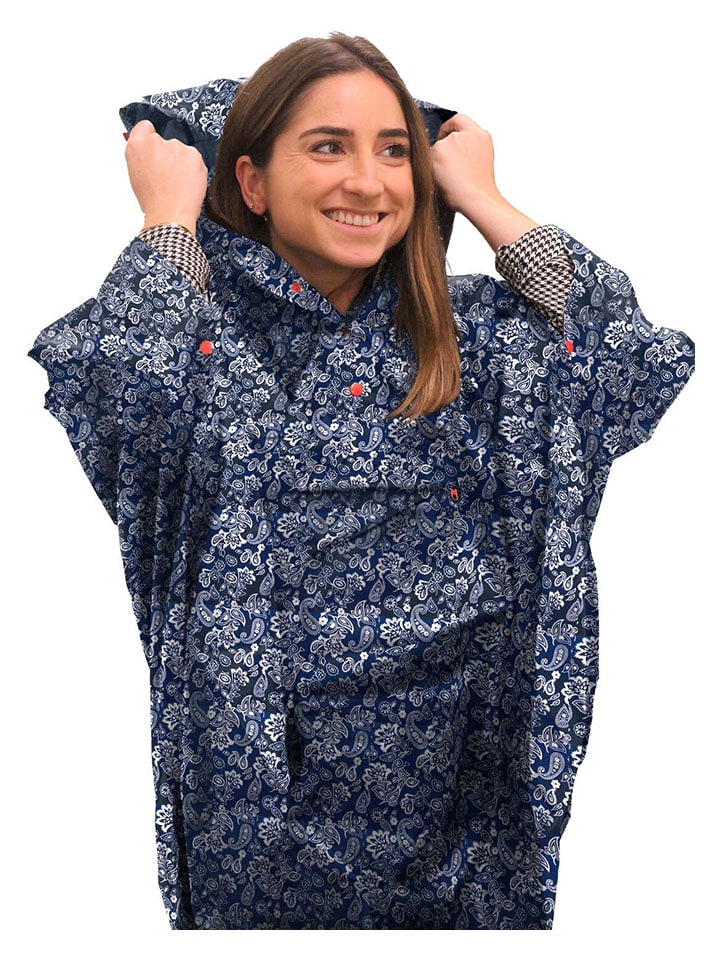 Regenponcho donkerblauw