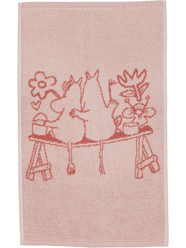 Gastendoek "Love" lichtroze - (L)50 x (B)30 cm
