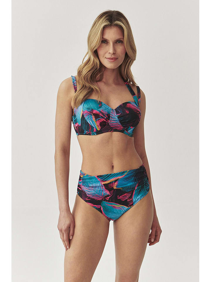 Biustonosz bikini w kolorze niebiesko-czarnym