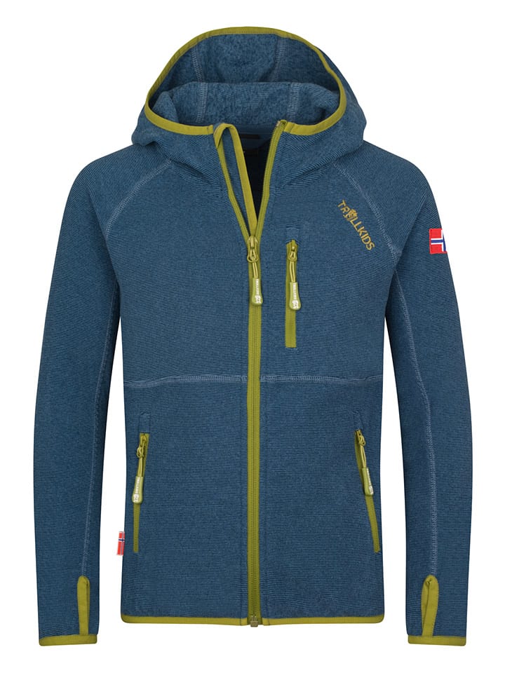 Fleecejacke "Sandefjord" in Blau/ Khaki