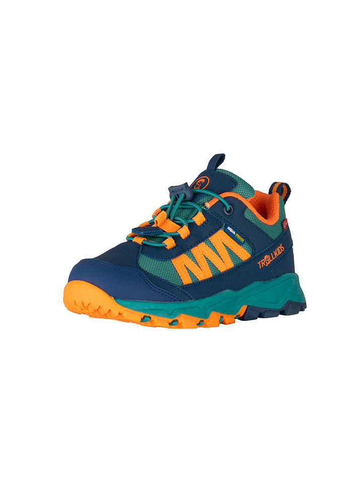 Trekkingschuhe "Tronfjell" in Dunkelblau/ Grün/ Orange