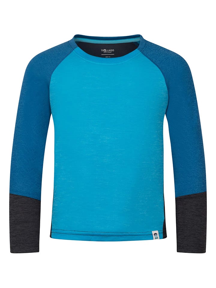 Funktionsshirt "Seiland" in Blau/ Schwarz