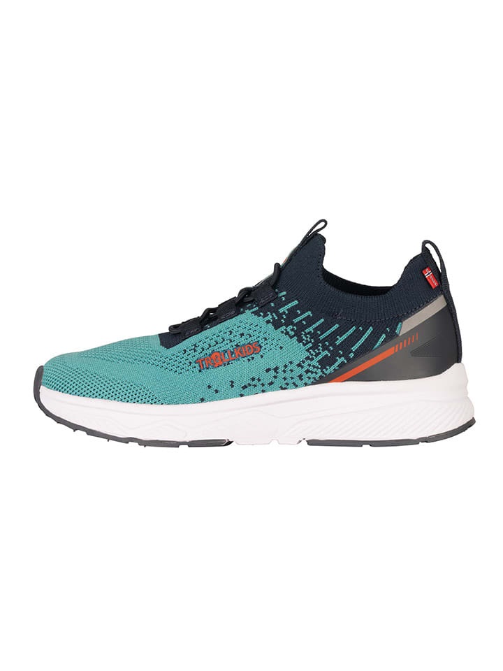 Sneakersy "Balestrand" w kolorze błękitno-granatowo-pomarańczowym