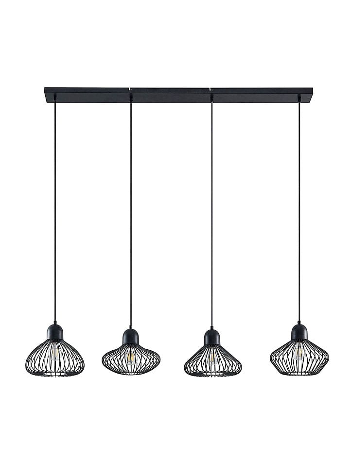 Lampa wisząca "Raelyn" w kolorze czarnym - wys. 150 x Ø 25 cm