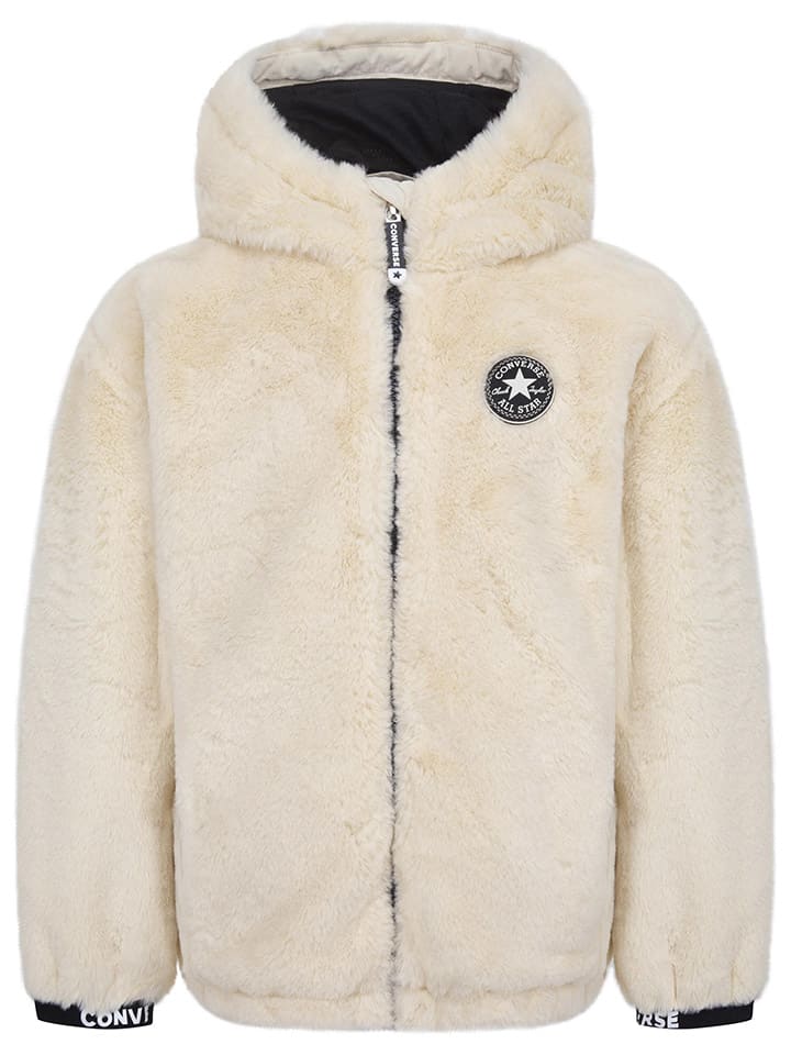 Fleecejacke in Creme