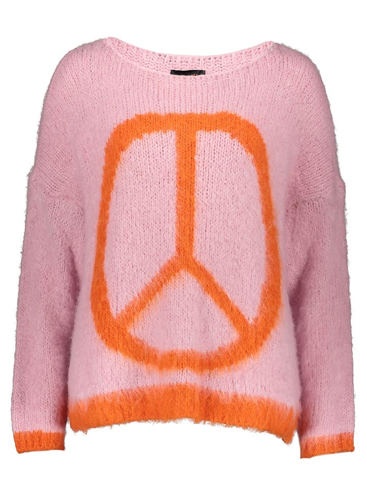 Sweter "Peace" w kolorze jasnoróżowym