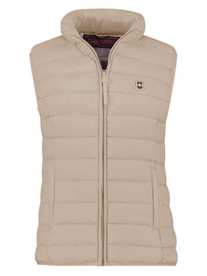 Doorgestikte bodywarmer "Vakitalana" beige