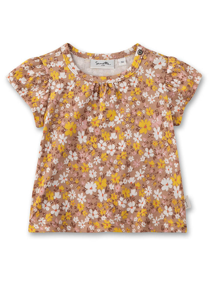 Shirt lichtbruin/geel