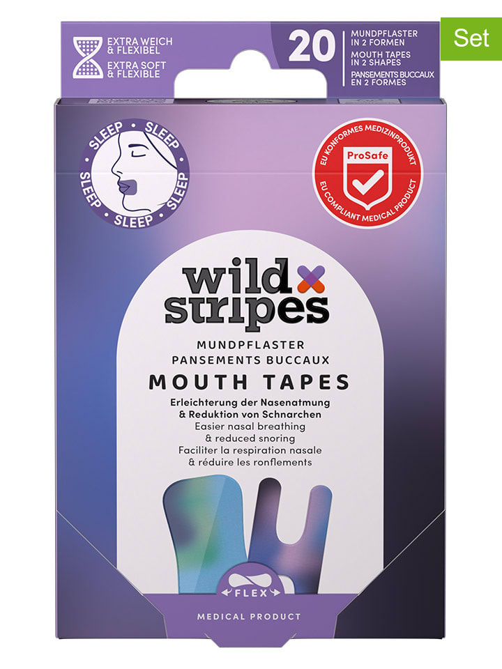 4-delige set: mondpleisters "Wild Stripes Mouth Patches Sunset" - elk 20 stuks