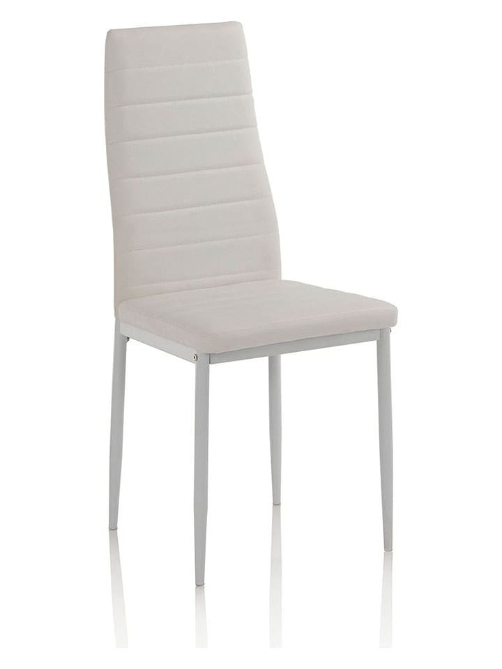 Krzesło w kolorze białym - 41 x 95 x 39 cm