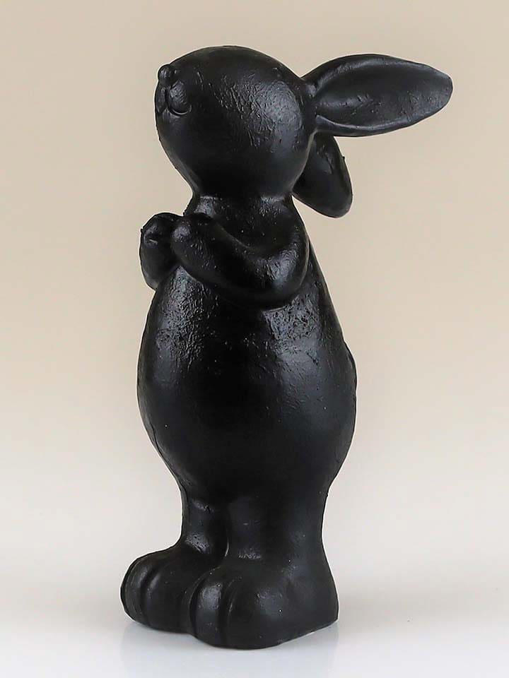 Figurka dekoracyjna w kolorze czarnym - 7,2 x 18 x 11,5 cm