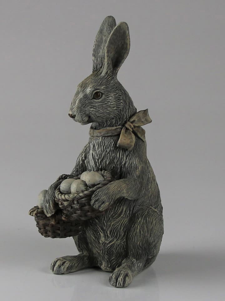Figurka dekoracyjna w kolorze szarym - 9,5 x 15 x 6,5 cm