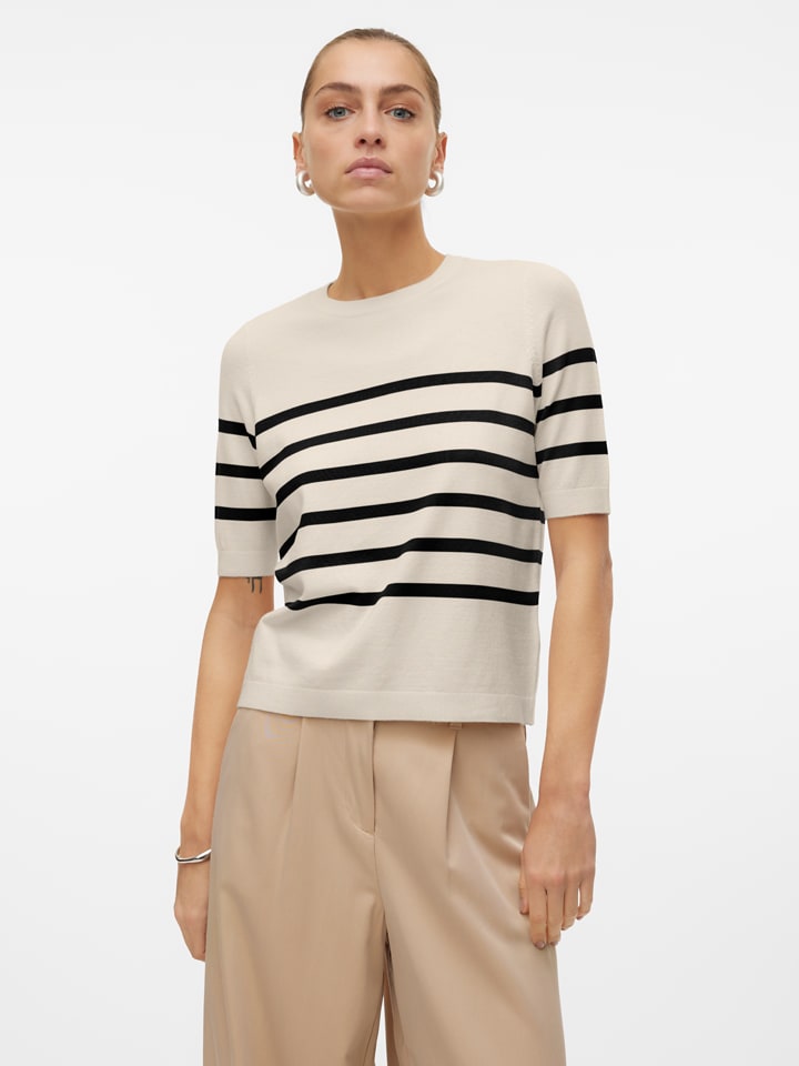 Sweter w kolorze kremowo-czarnym