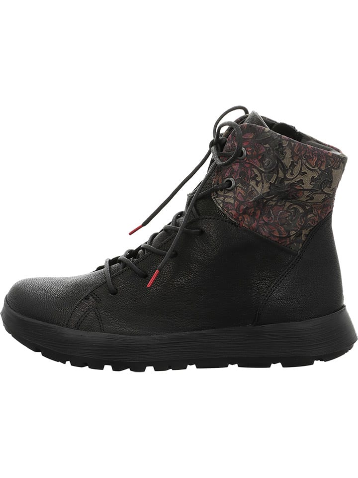 Leder-Boots in Schwarz