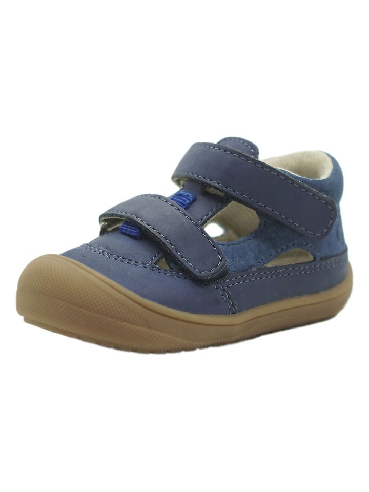 Leder-Halbsandalen in Dunkelblau