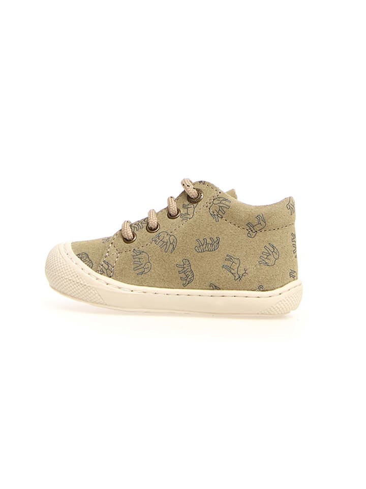 Skórzane buty "Cocoon" w kolorze khaki do nauki chodzenia
