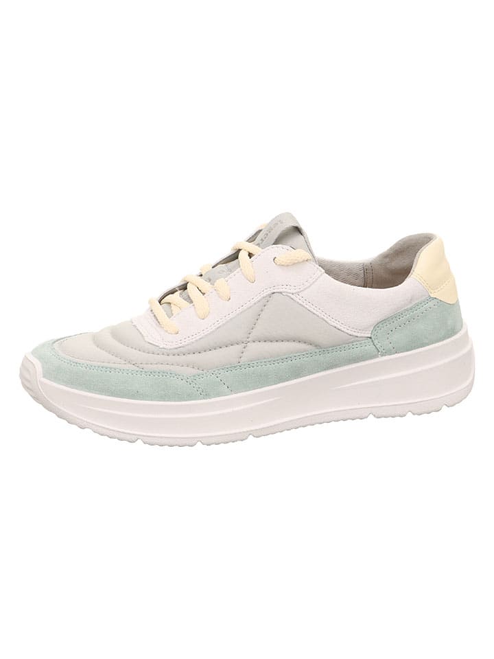 Sneakersy w kolorze biało-błękitno-żółtym