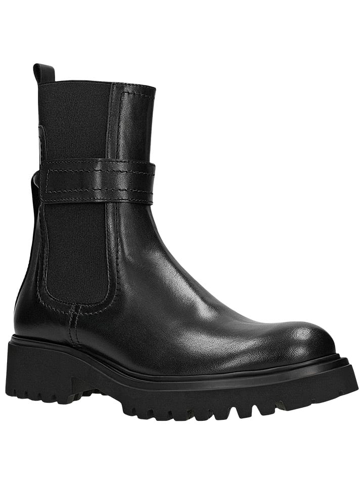Leren chelseaboots zwart