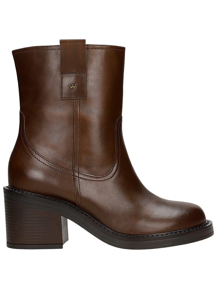 Leder-Stiefeletten in Braun