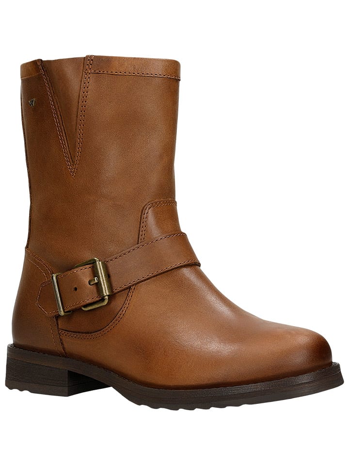 Leder-Boots in Hellbraun