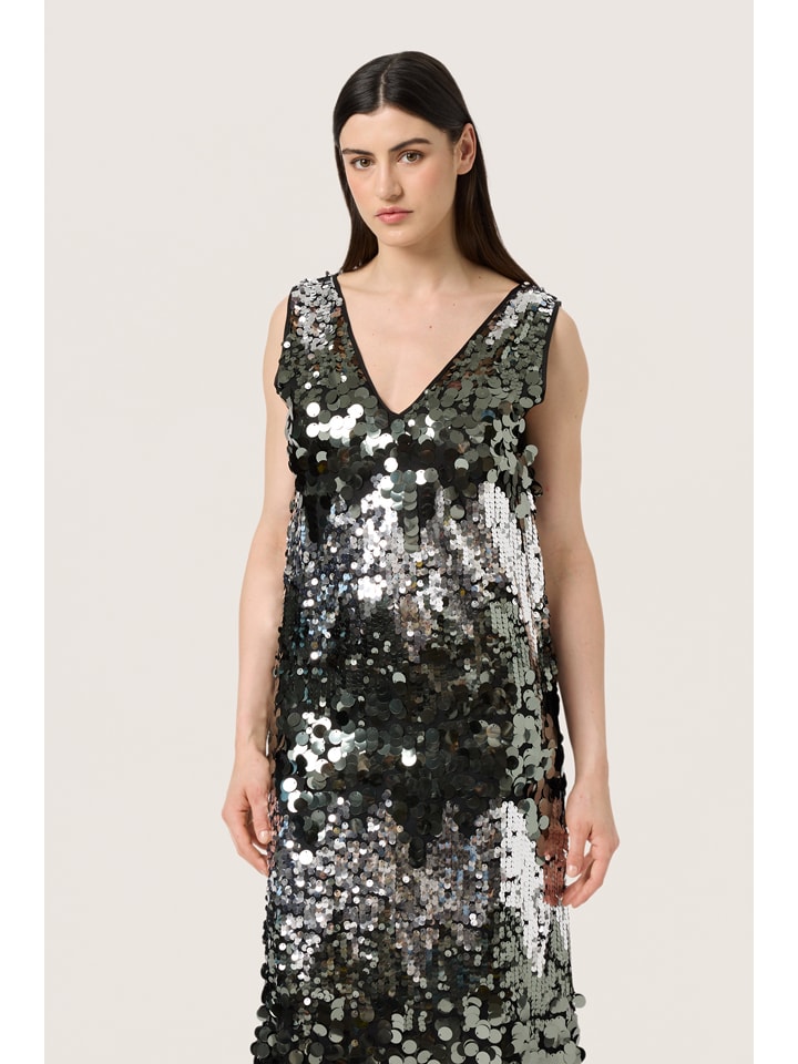 Kleid "Adine" in Schwarz/ Silber