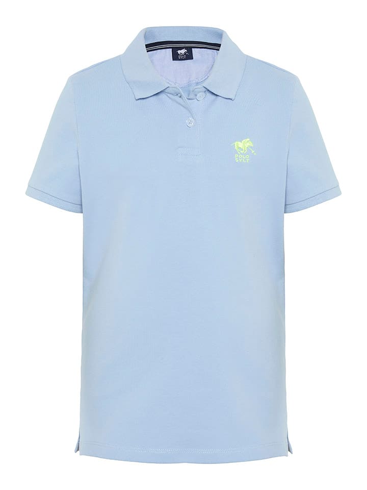 Koszulka polo w kolorze błękitnym