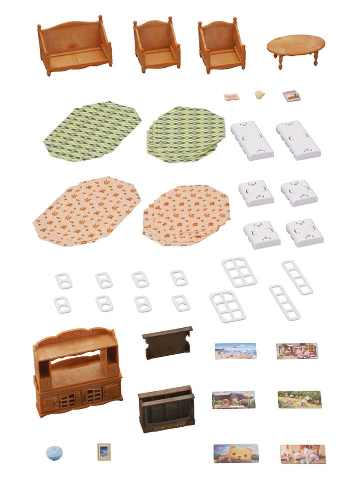 Akcesoria dla lalek "Country house living room" - 3+