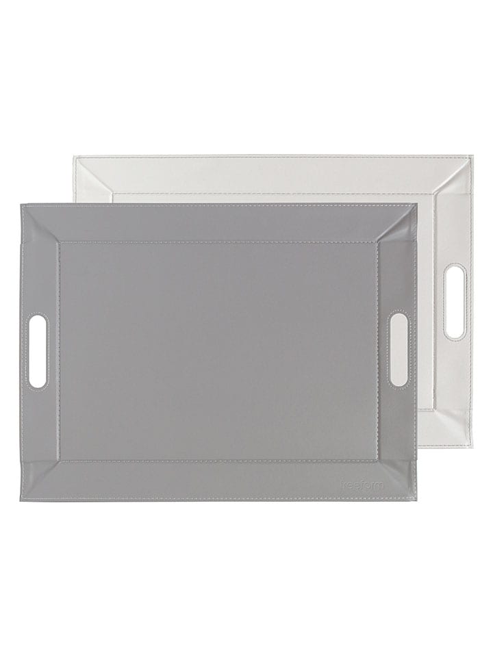 Wendetablett in Grau/ Weiß - (L)55 x (B)41 cm
