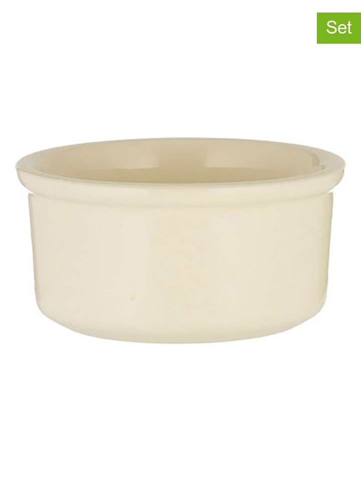 2er-Set: Auflaufformen in Creme - Ø 10 cm 