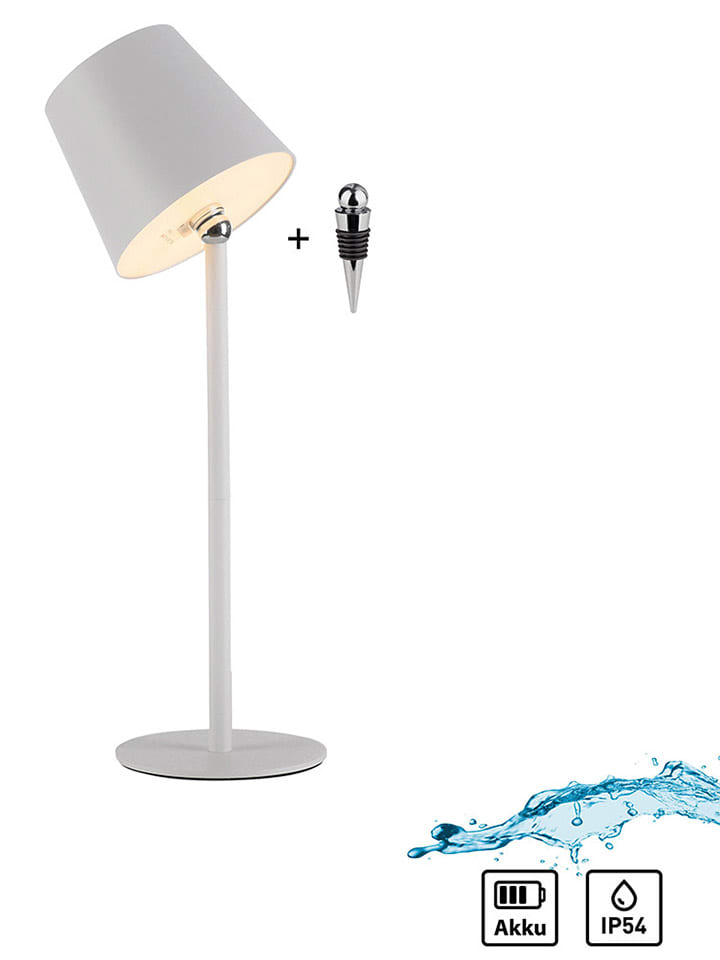 Ledtafellamp "Boteria" wit - (H)37 x Ø 11 cm