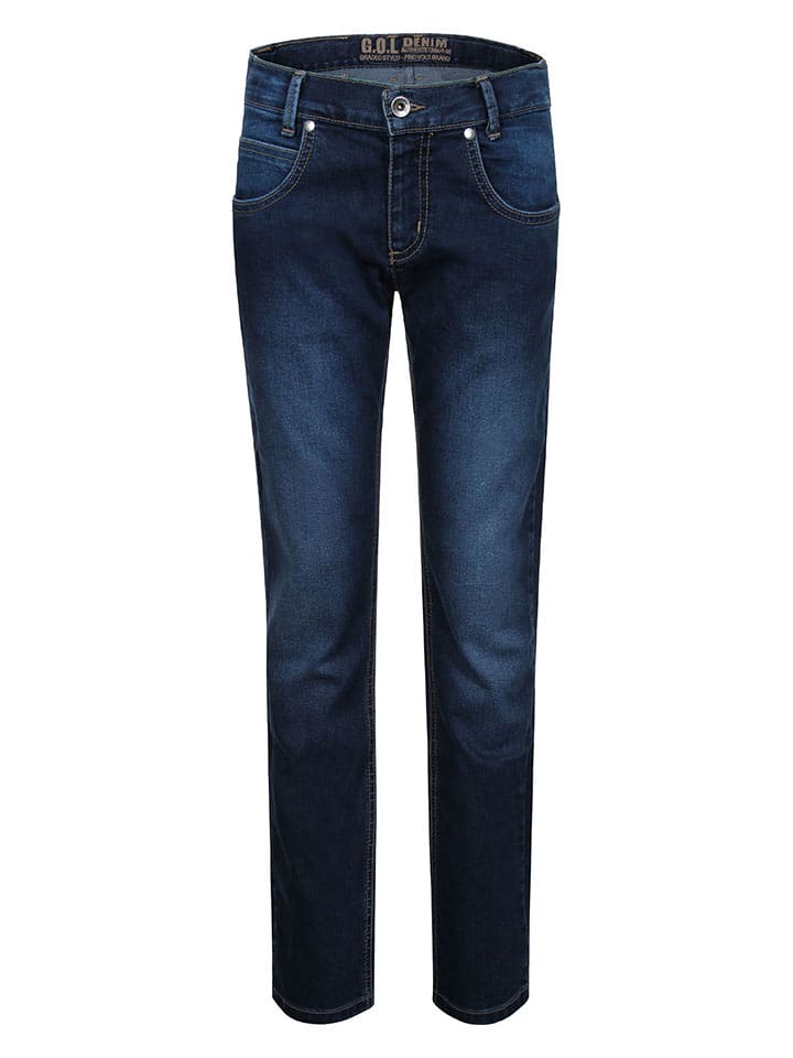 Dżinsy - Slim fit - w kolorze granatowym