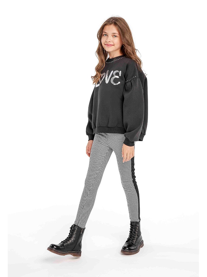 Leggings in Weiß/ Schwarz