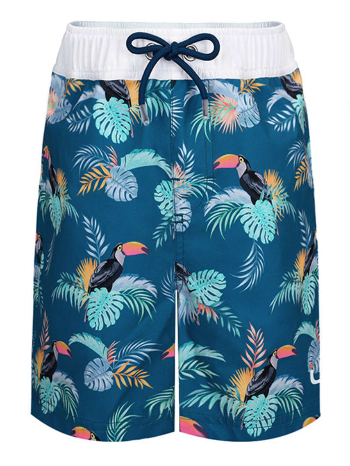 Badeshorts "Neith" in Dunkelblau/ Bunt