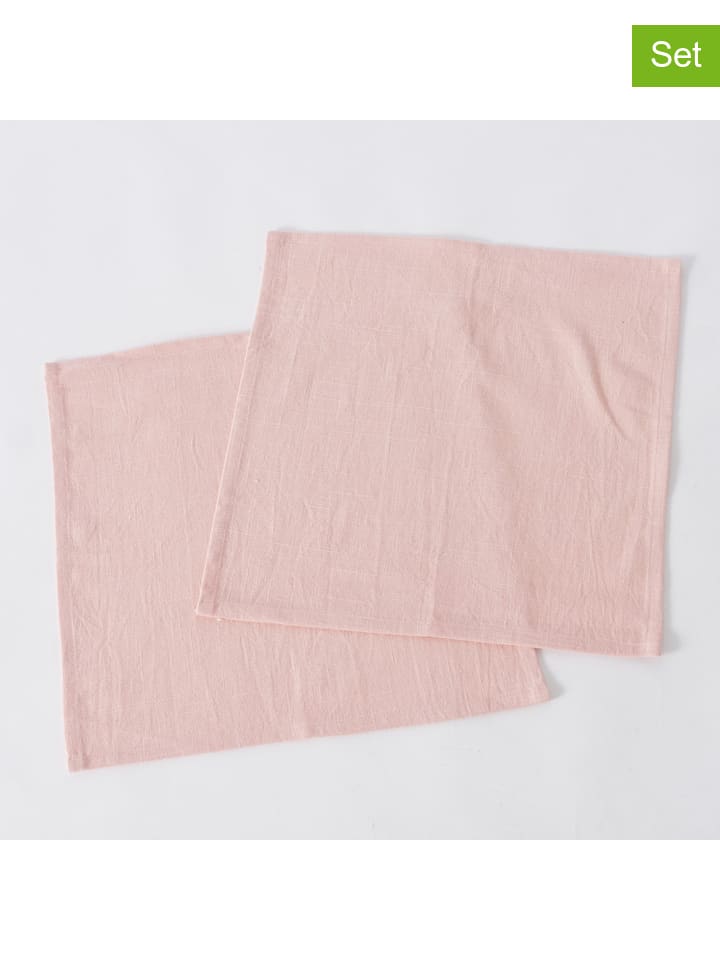 2er-Set: Servietten "Lenea" in Rosa - (L)40 x (B)40 cm