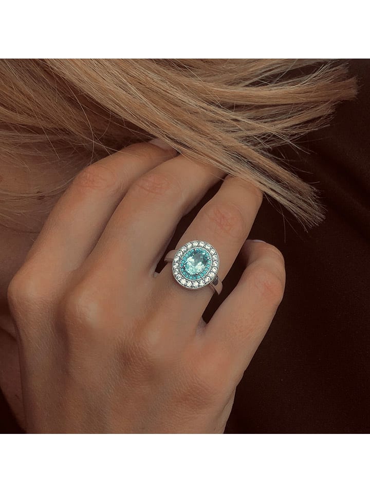 Silber-Ring mit Edelsteinen