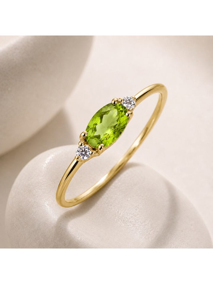 Vergold. Ring mit Edelsteinen