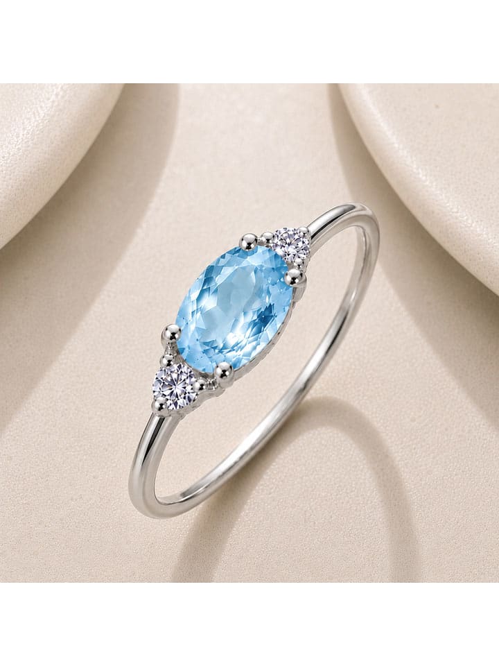 Silber-Ring mit Edelsteinen