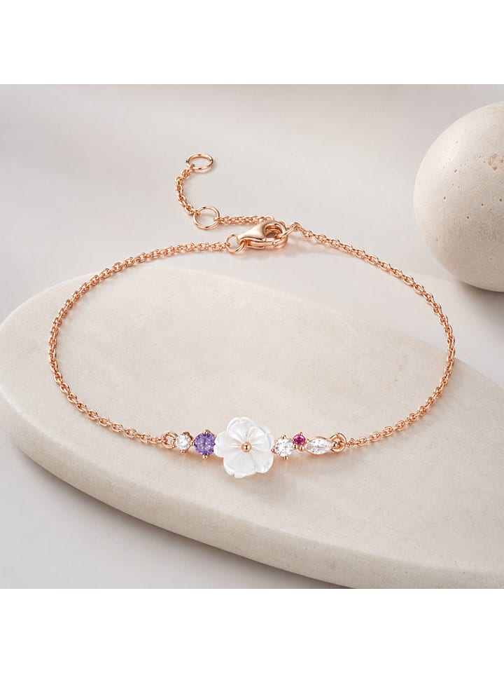 Rosévergold. Armkette mit Schmuckelement