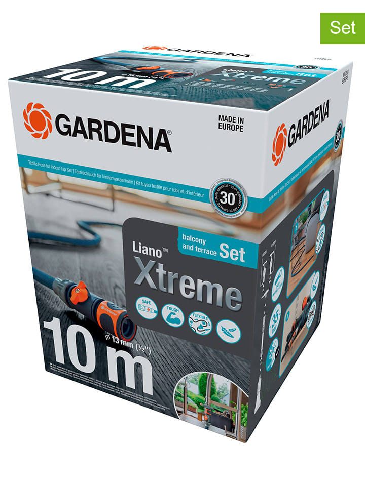4-delige textielen tuinslangset "Liano Xtreme 1/2" zwart