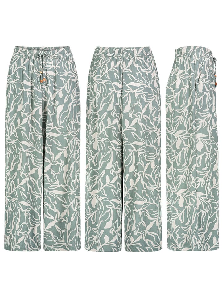 Broek mintgroen/wit