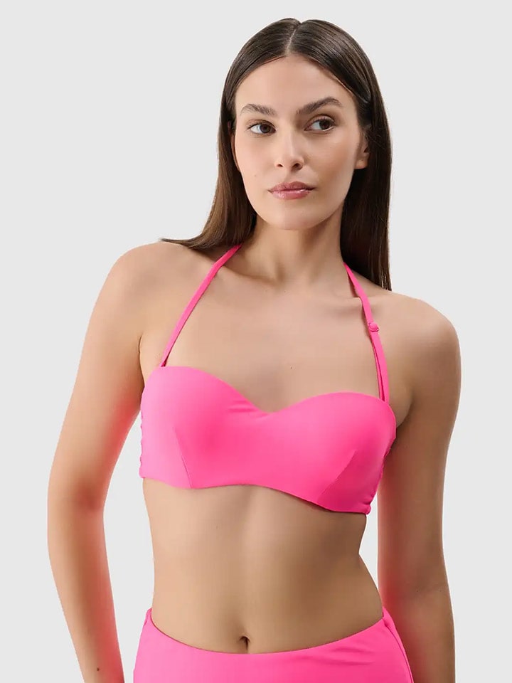 Biustonosz bikini w kolorze różowym