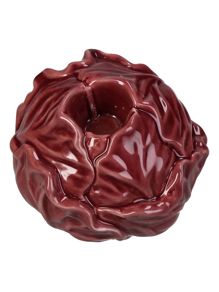 Kerzenständer in Rot - (H)7 x Ø 9 cm